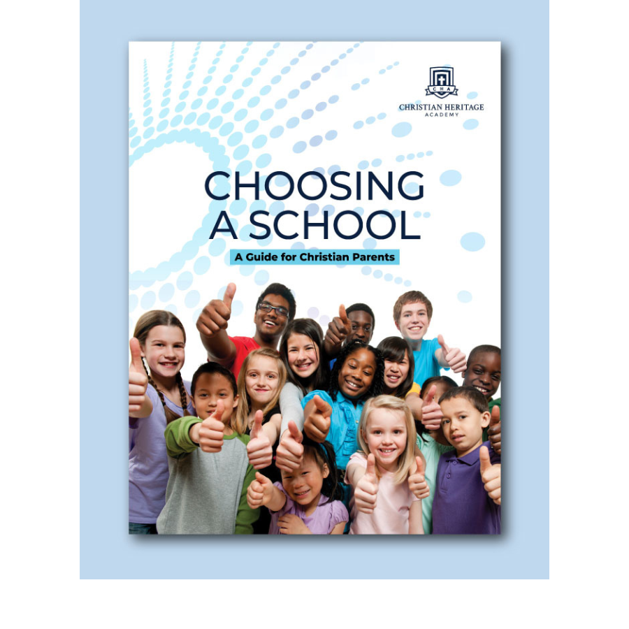 Choosing a School A Guide for Christian parents cover photo with happy students giving thumbs up